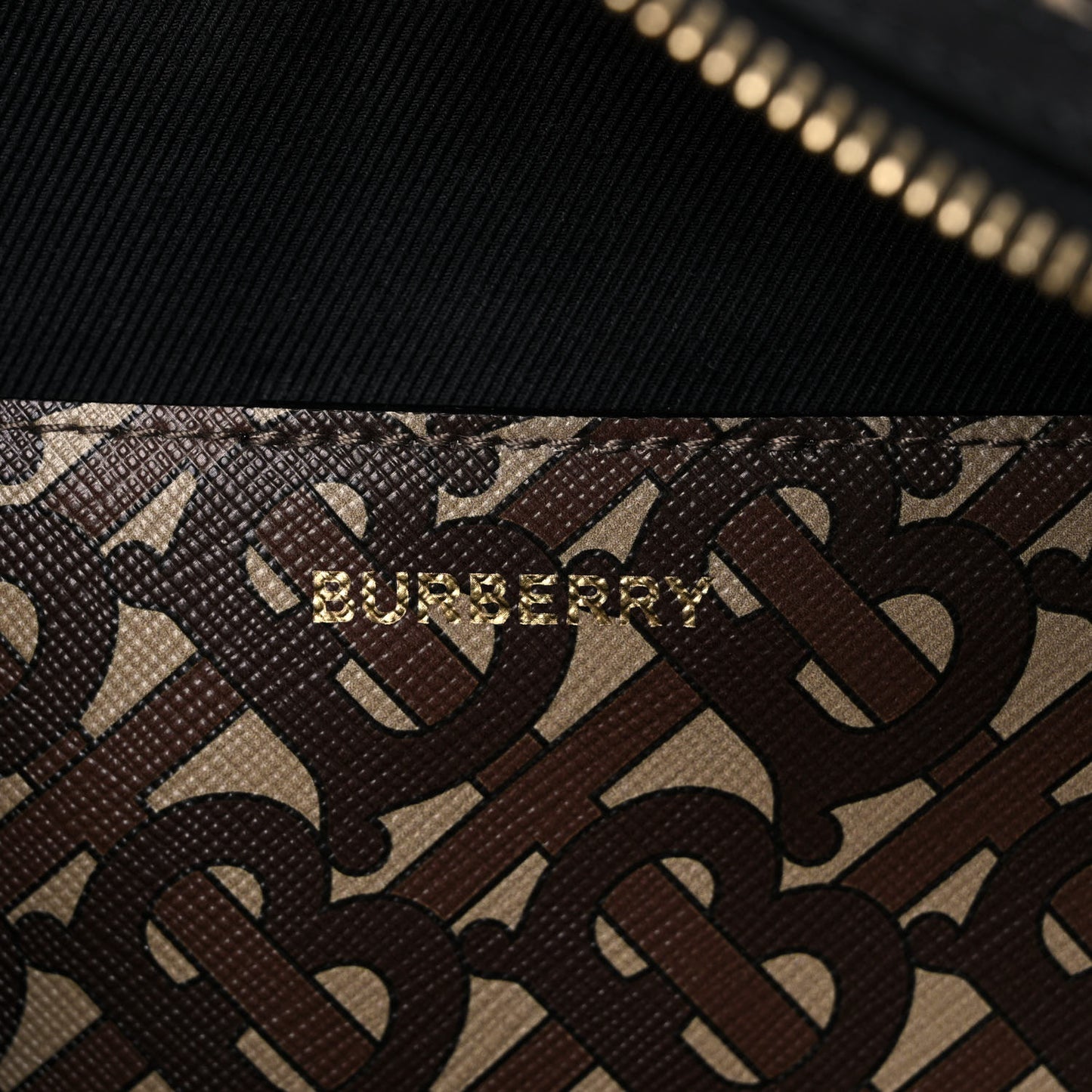 E-Canvas Monogram Stripe Medium Sonny Bum Bag Bridle Brown