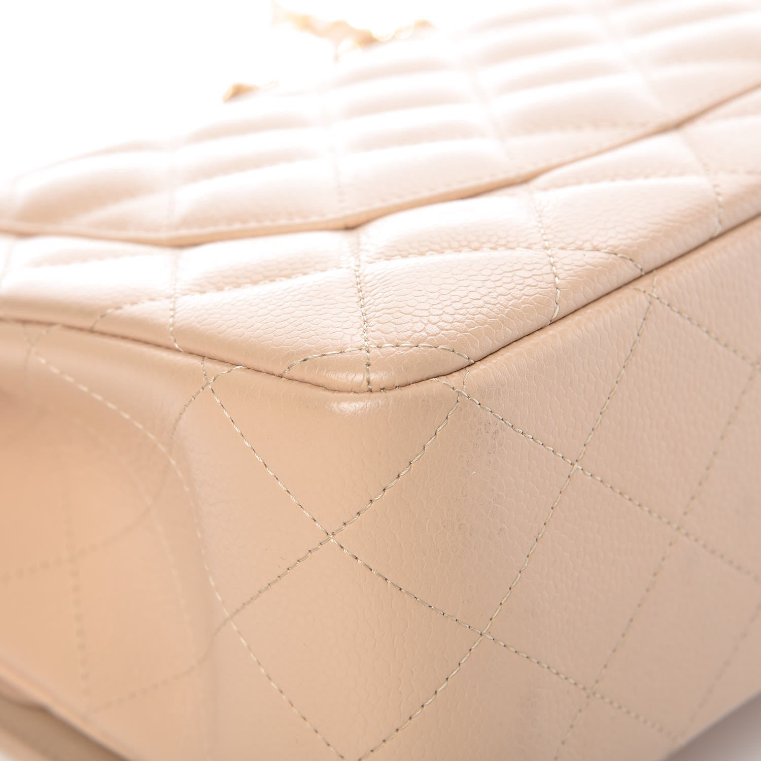 Chanel Caviar Quilted Jumbo Double Flap Beige Clair 13 of 13