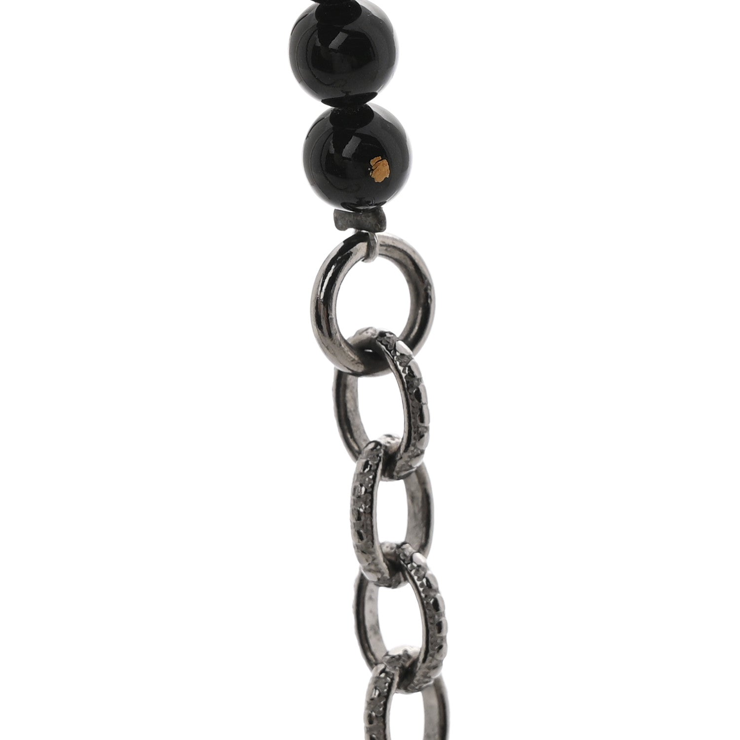 Chanel Graduated Pearl CC Long Necklace Ruthenium Grey Black 7 of 7