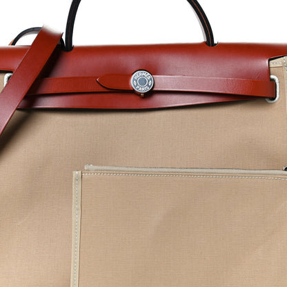 Hermes Vache Hunter Toile Herbag Zip 31 PM Trench Cuivre 7 of 12