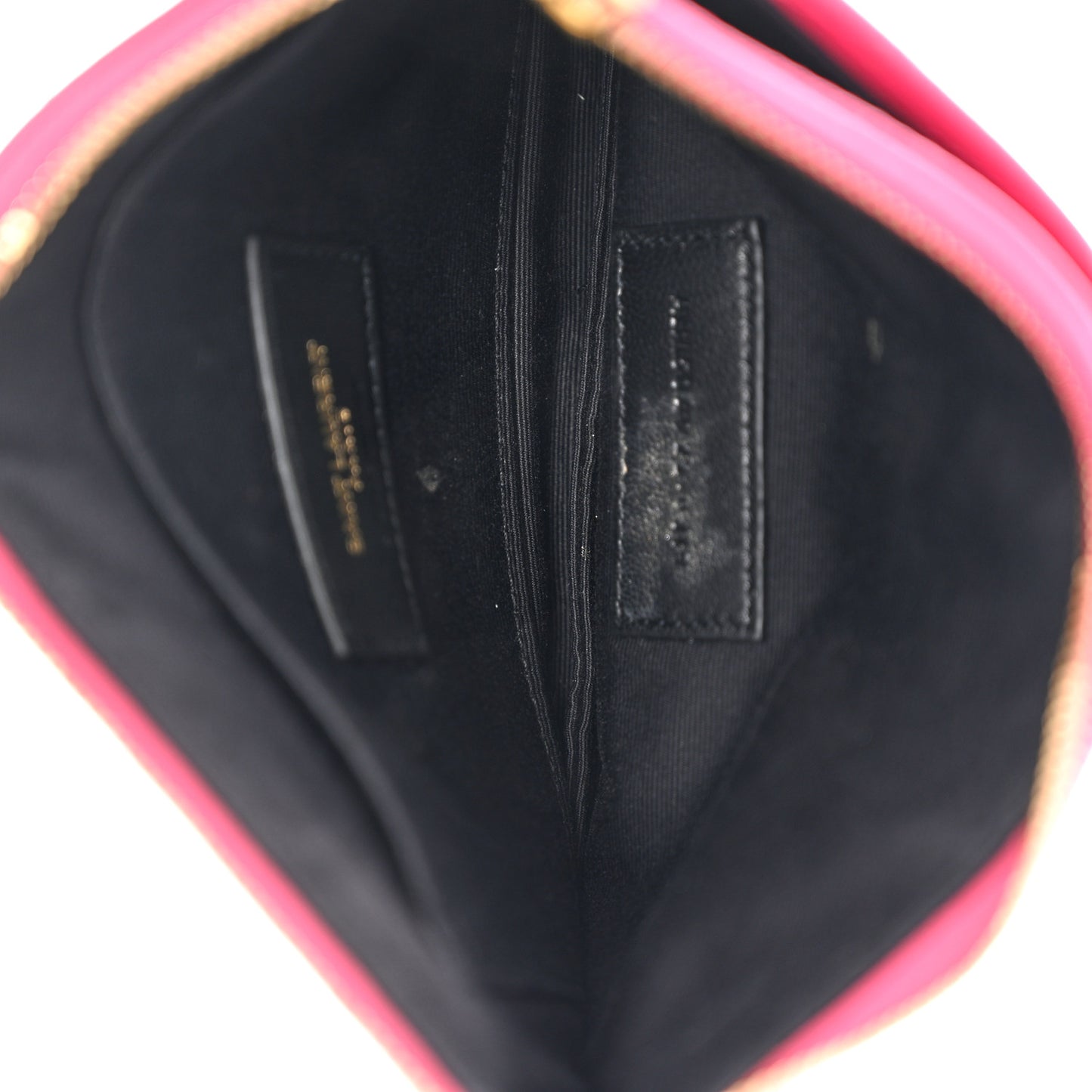 Grain De Poudre Chevron Monogram Bill Pouch Fresh Fuxia