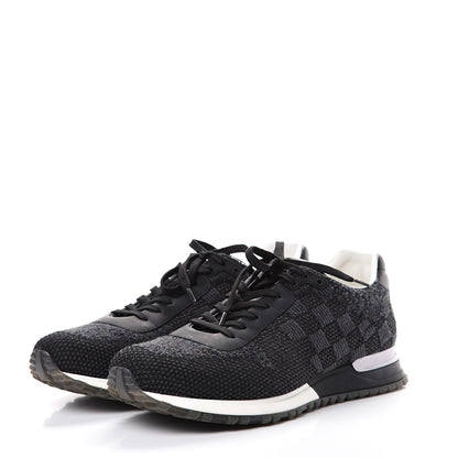 Louis Vuitton Calfskin Damier Run Away Sneakers 8.5 Graphite 3 of 7
