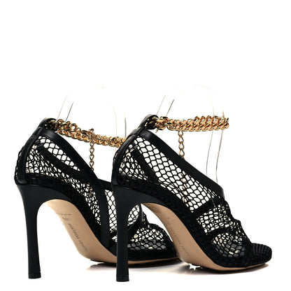 Bottega Veneta Mesh Nappa Chunky Chain Sandals 38.5 Black 4 of 7