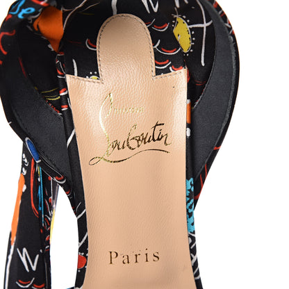 Christian Louboutin Satin Loubitag 120 Sandals 36.5 Black Multi 8 of 8