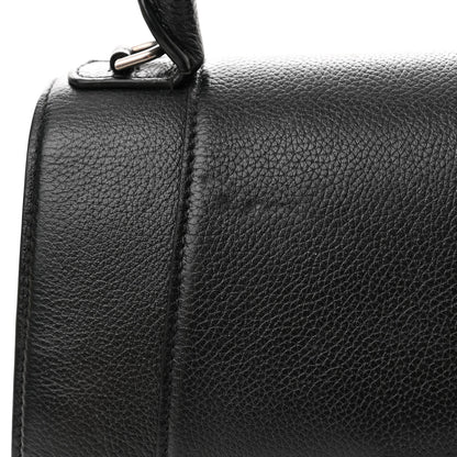 Balenciaga Grained Calfskin Small Hourglass Top Handle Bag Black 11 of 11