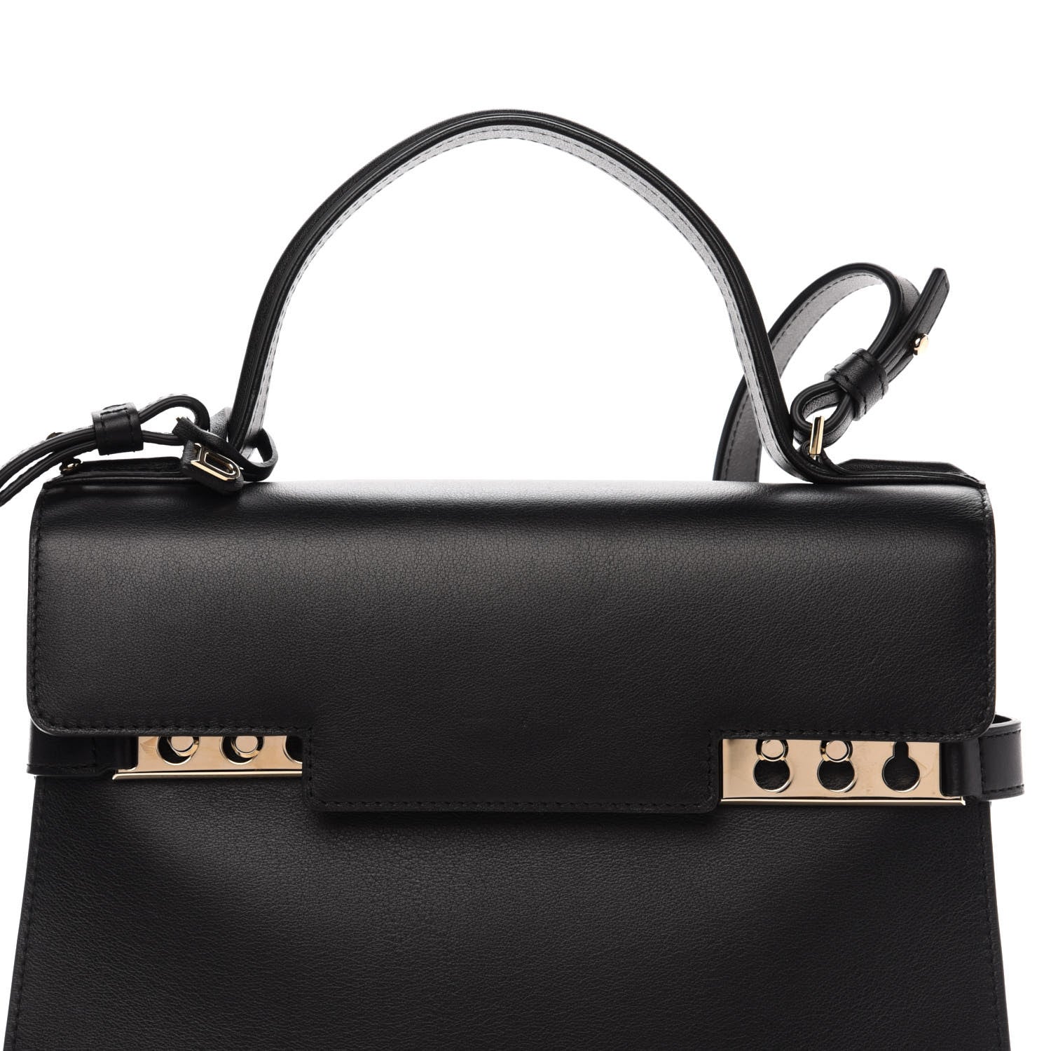 Delvaux Calfskin MM Tempete Satchel Black 13 of 13