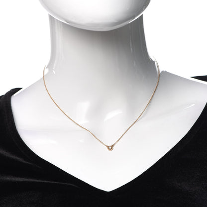 Tiffany 18K Rose Gold Diamond .10ct Elsa Peretti Diamonds by the Yard Pendant Necklace 2 of 4