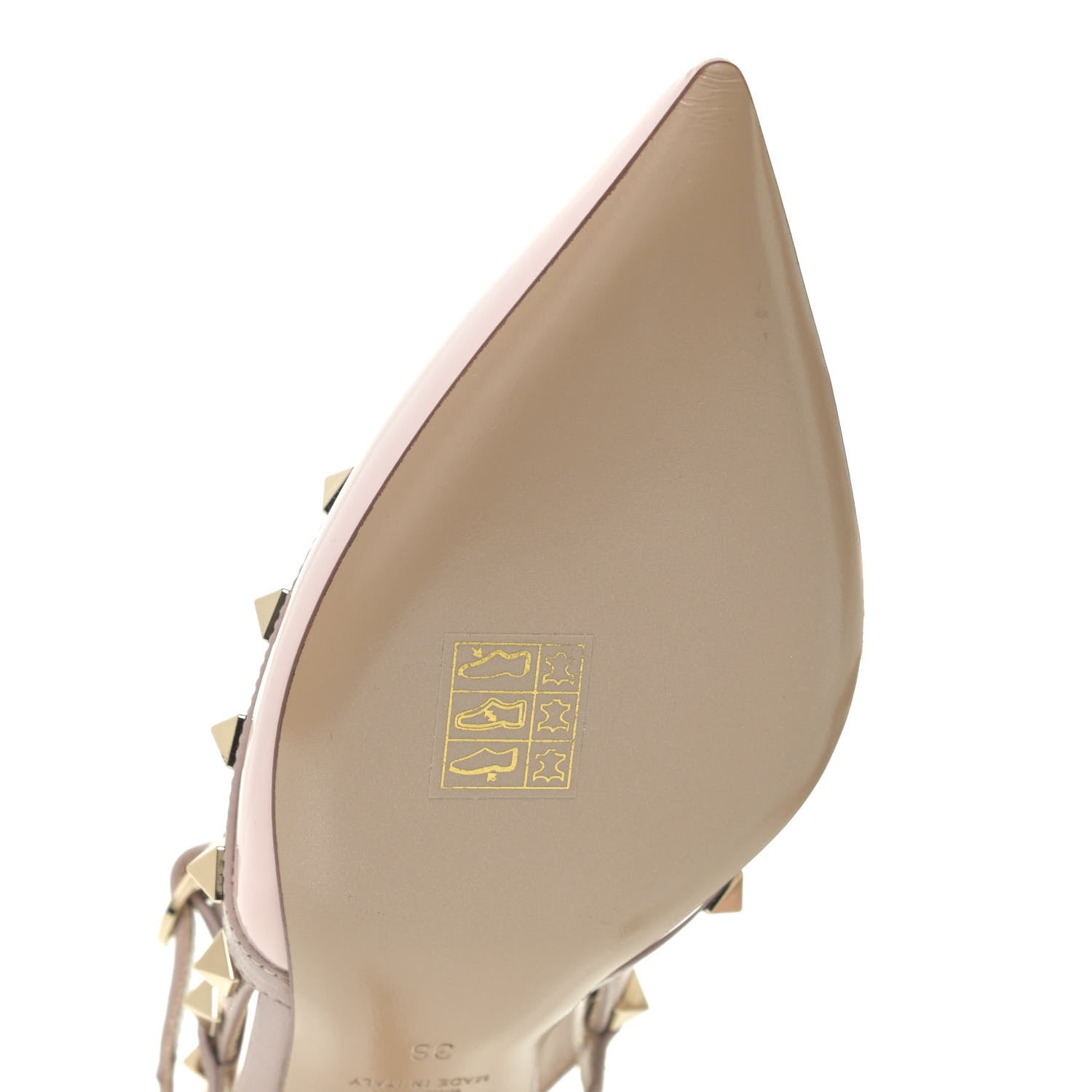 Valentino Garavani Patent Rockstud Cross Strap 65mm Pumps 36 Rose Quartz Poudre 7 of 13