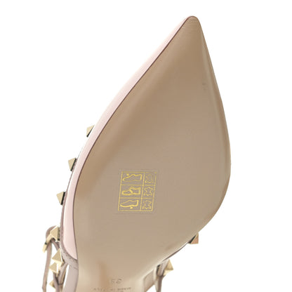 Valentino Garavani Patent Rockstud Cross Strap 65mm Pumps 36 Rose Quartz Poudre 7 of 13