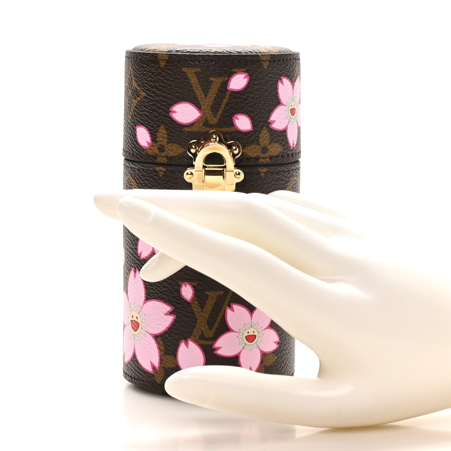 LV X TM Monogram Cherry Blossom 100ML Travel Case Sakura Brown