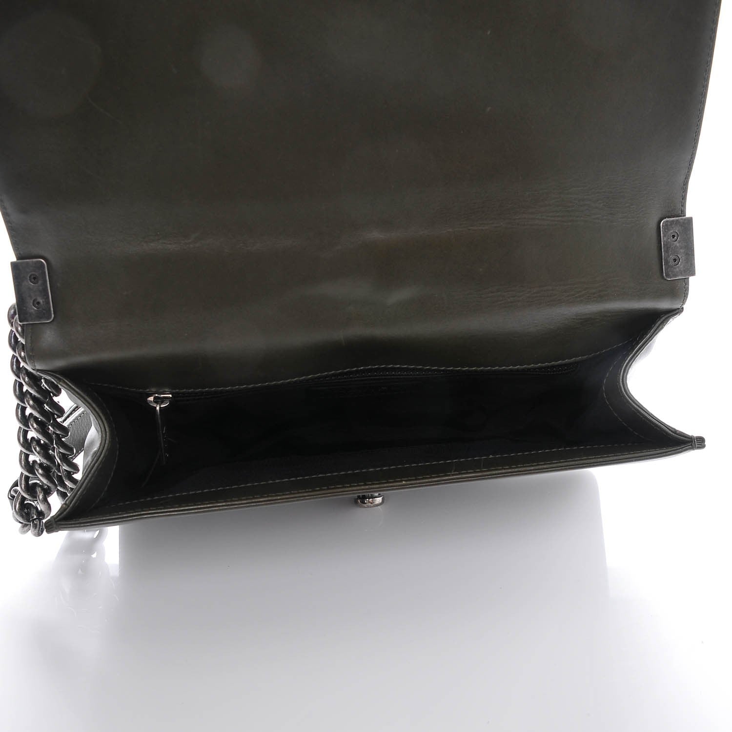 Chanel Glazed Calfskin Medium Boy Flap Dark Green 6 of 8