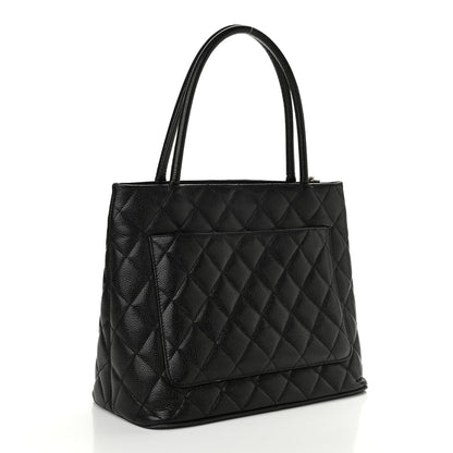 Chanel Caviar Quilted Medallion Tote Black 3 of 12