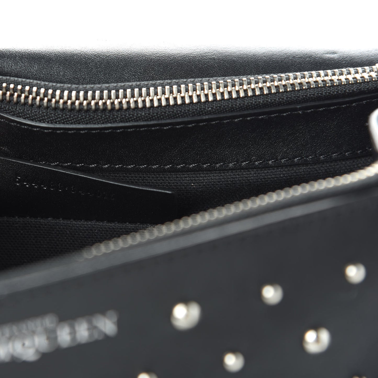 Calfskin Studded Small Padlock Crossbody Bag Black