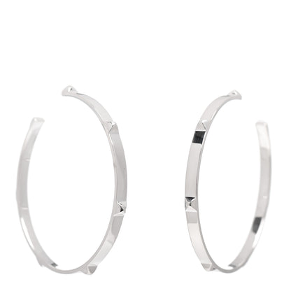Hermes Sterling Silver Mini Clous Hoop Earrings 2 of 8