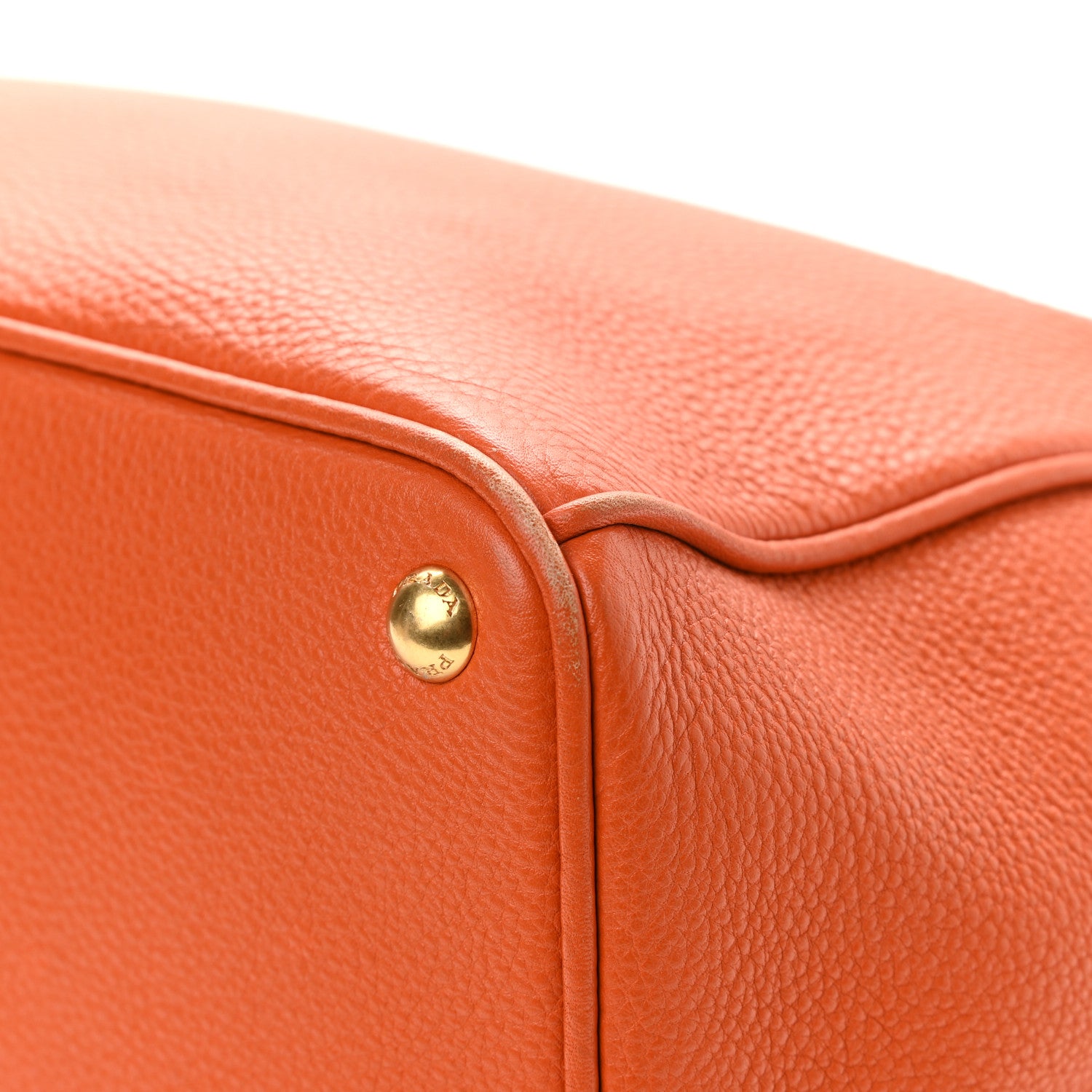Prada Vitello Daino Tote Papaya 12 of 16