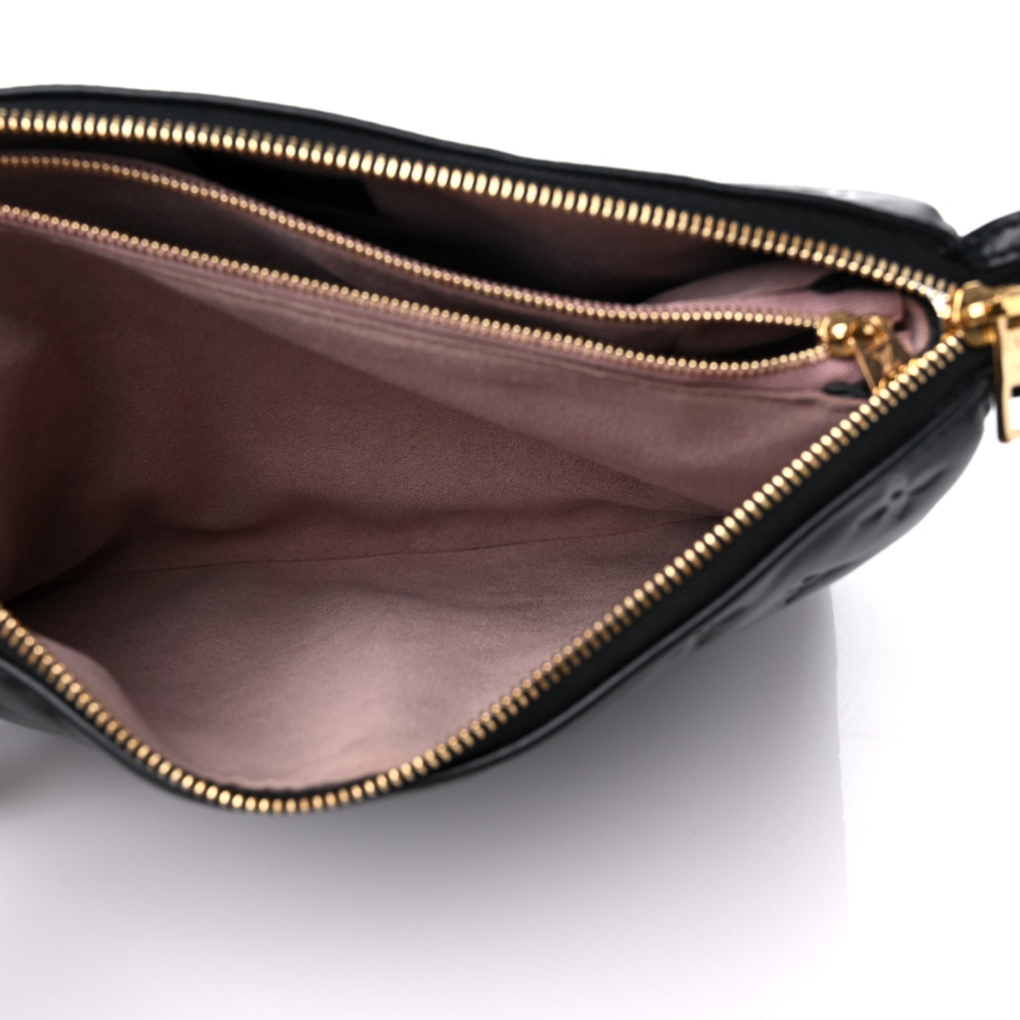 Lambskin Embossed Monogram Coussin PM Black