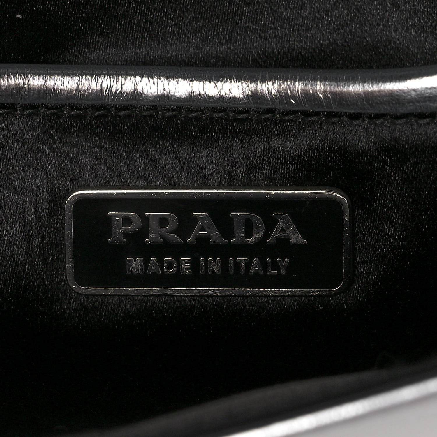 Prada Metallic Pouch Silver 6 of 10