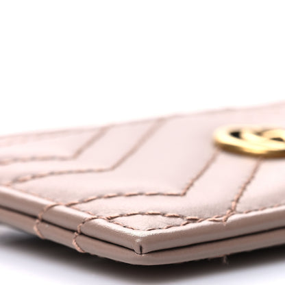 Gucci Calfskin Matelasse GG Marmont Card Holder Porcelain Rose 8 of 11