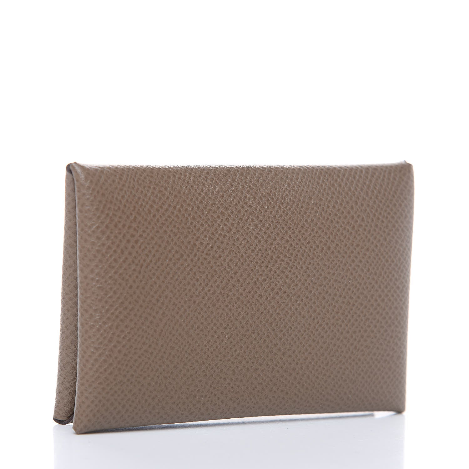 Hermes Epsom Calvi Card Case Etoupe 3 of 7