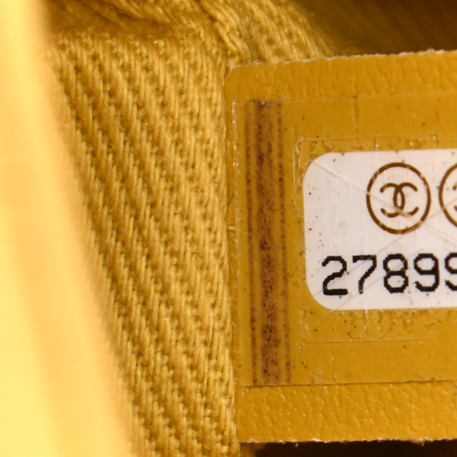 Chanel Caviar Chevron Quilted Mini Coco Handle Flap Yellow 7 of 11