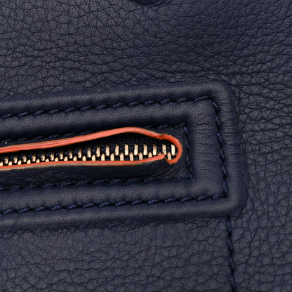 Celine Supple Calfskin Large Phantom Luggage Navy Blue Orange 12 of 17