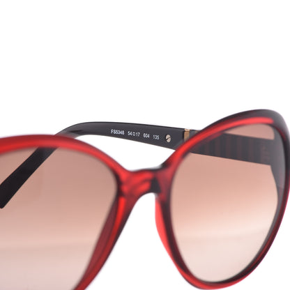Fendi Oversized Round Sunglasses FS 5348 Red Black 5 of 7