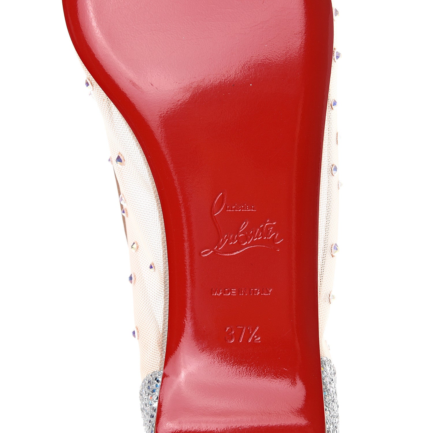 Christian Louboutin Crystal Strass Follies Flats 37.5 Crystal 6 of 7