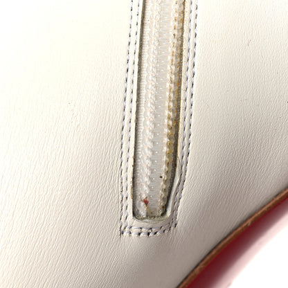 Christian Louboutin Smooth Calfskin Suzi Folk 85 Ankle Boots 40 White 11 of 11