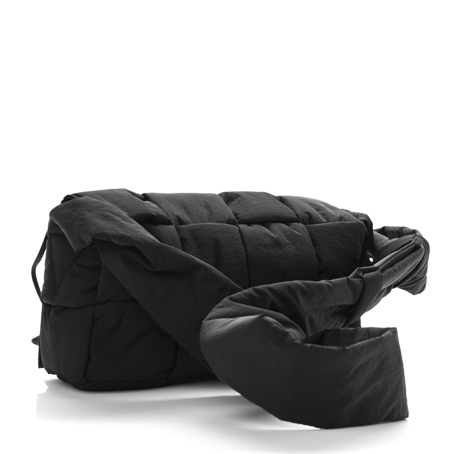 Bottega Veneta Nylon Intrecciato Padded Tech Cassette Bag Black 4 of 7