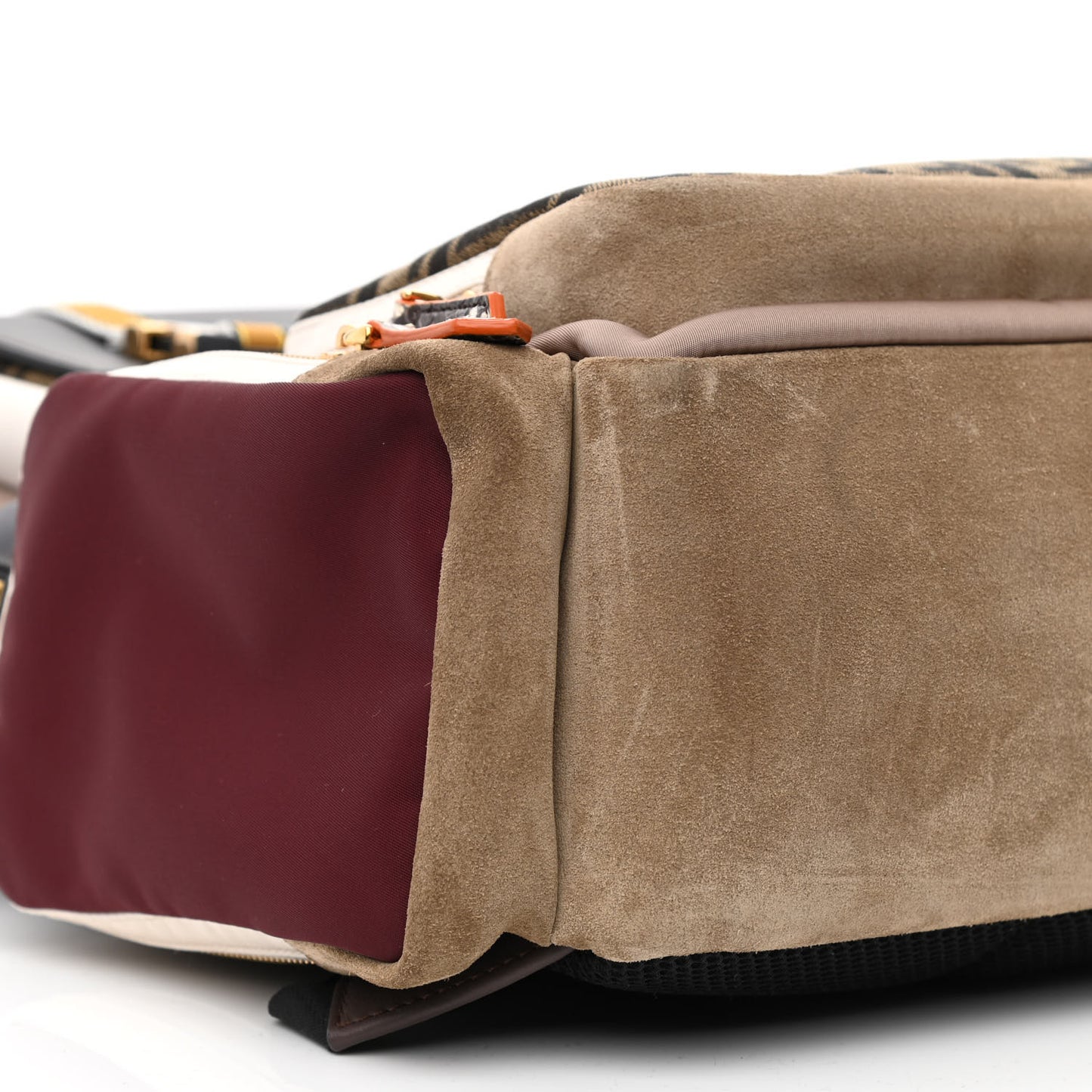 Nylon Fabric Jacquard Suede FF Explorer Backpack Tobacco Multicolor