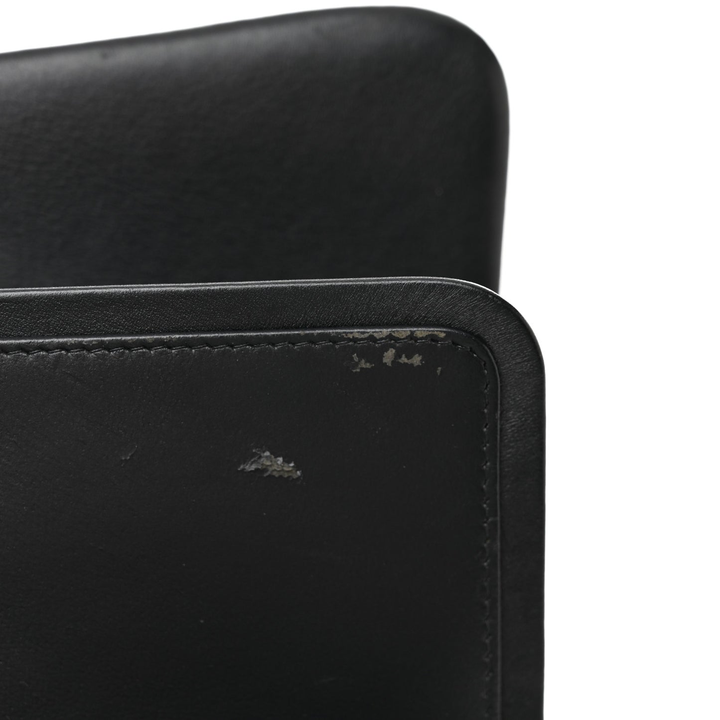 Patent Quilted Jumbo Double Flap Black