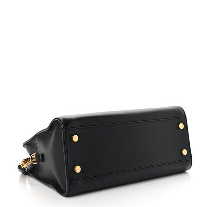Saint Laurent Smooth Calfskin Small Monogram Cabas Navy 4 of 9