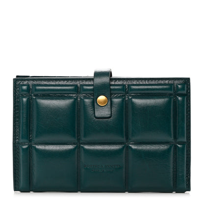 Bottega Veneta Calfskin Padded French Wallet Green 1 of 8