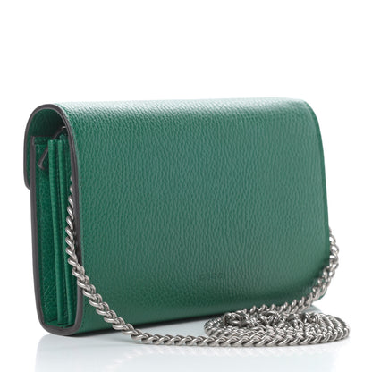 Gucci Calfskin Mini Dionysus Chain Wallet Emerald 3 of 10