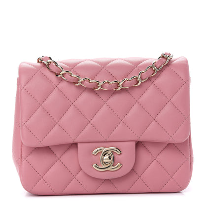 Chanel Lambskin Quilted Mini Square Flap Pink 1 of 9