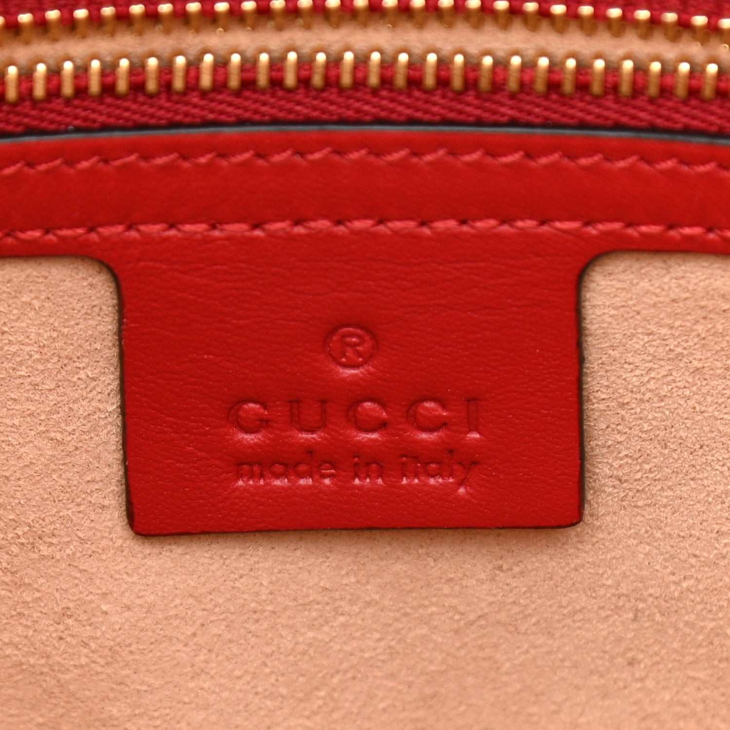 Gucci GG Supreme Monogram Medium Zippered Bucket Tote Beige Blue Hibiscus Red 6 of 11