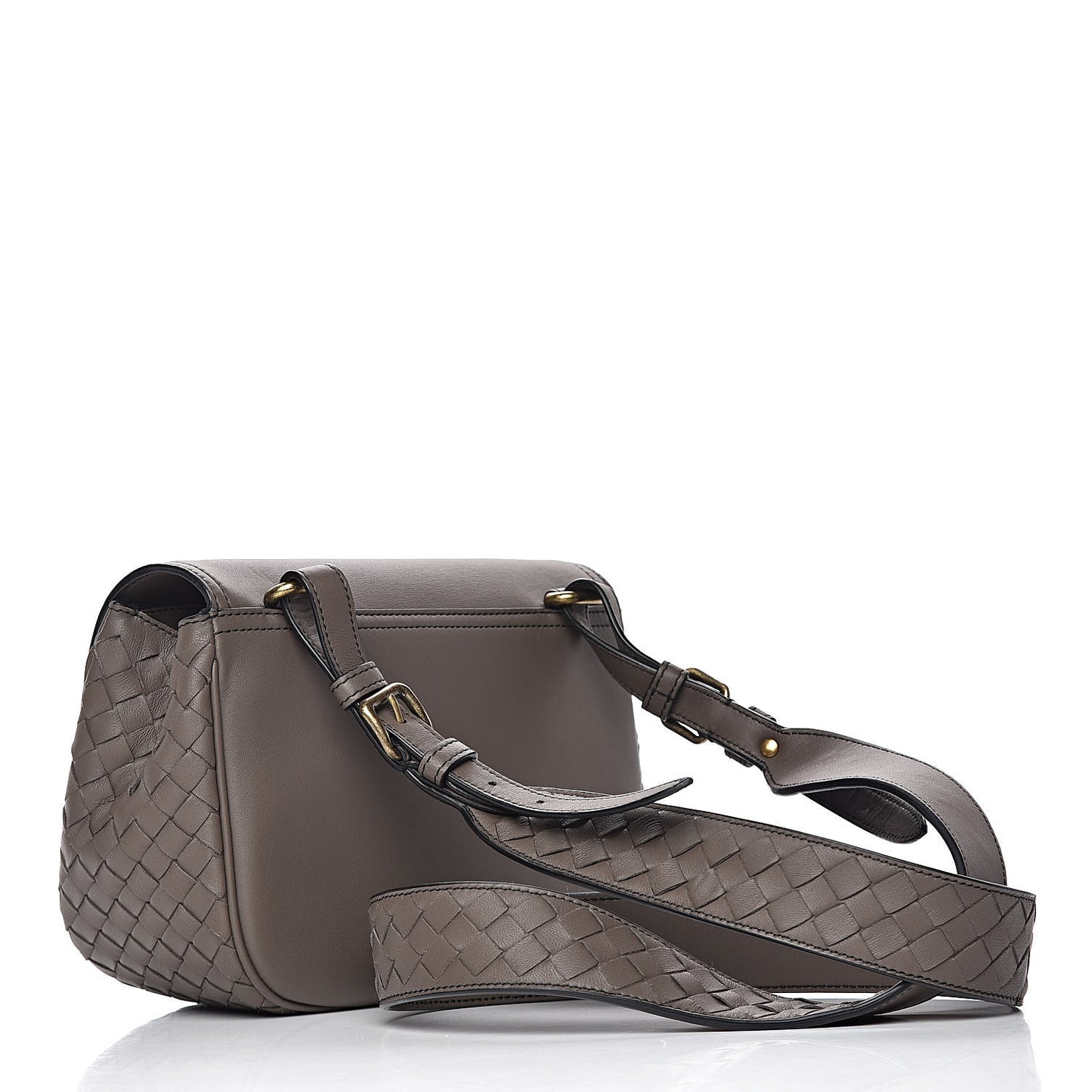 Nappa Intrecciato BV Luna Shoulder Bag New Steel