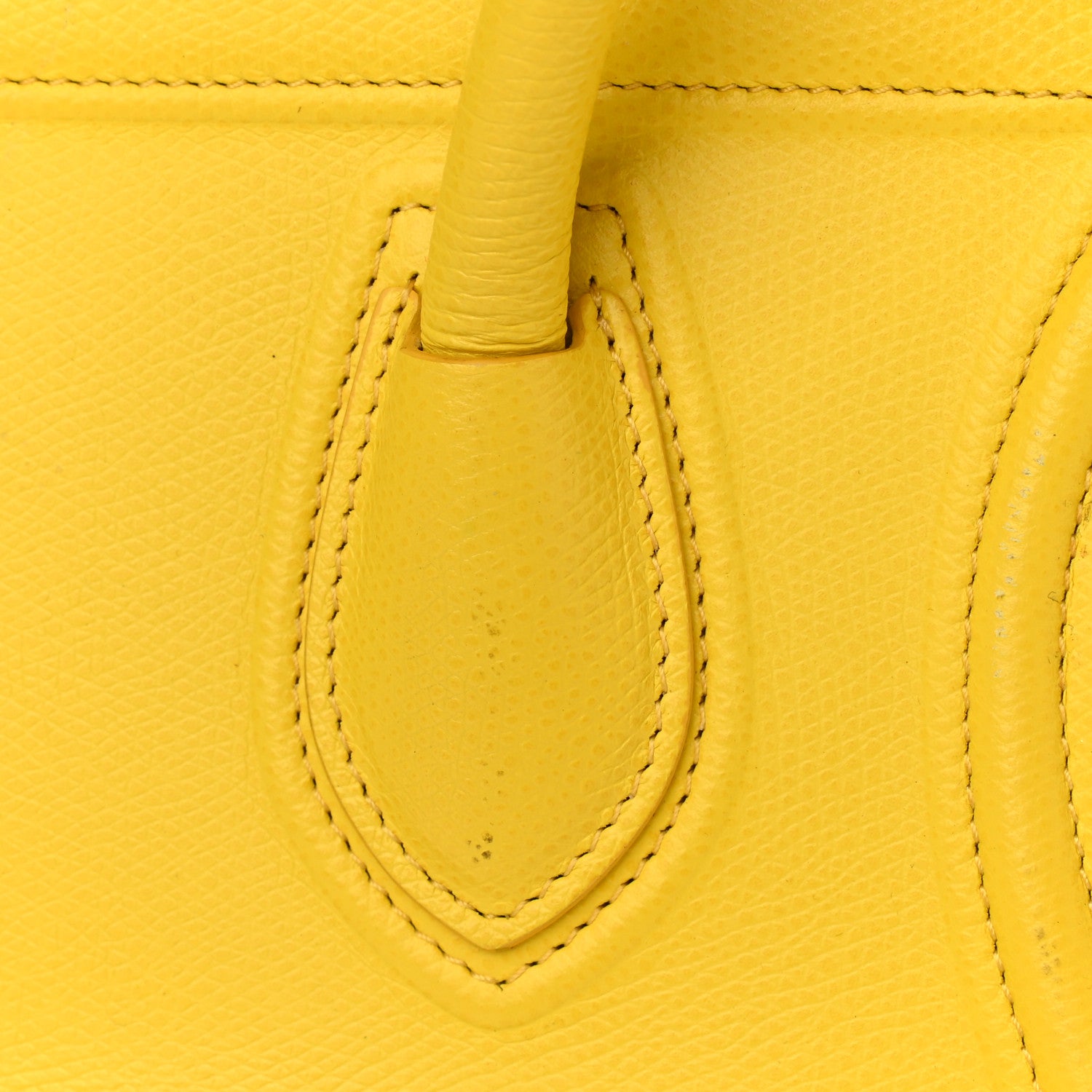 Celine Grained Calfskin Medium Phantom Luggage Yellow 14 of 16