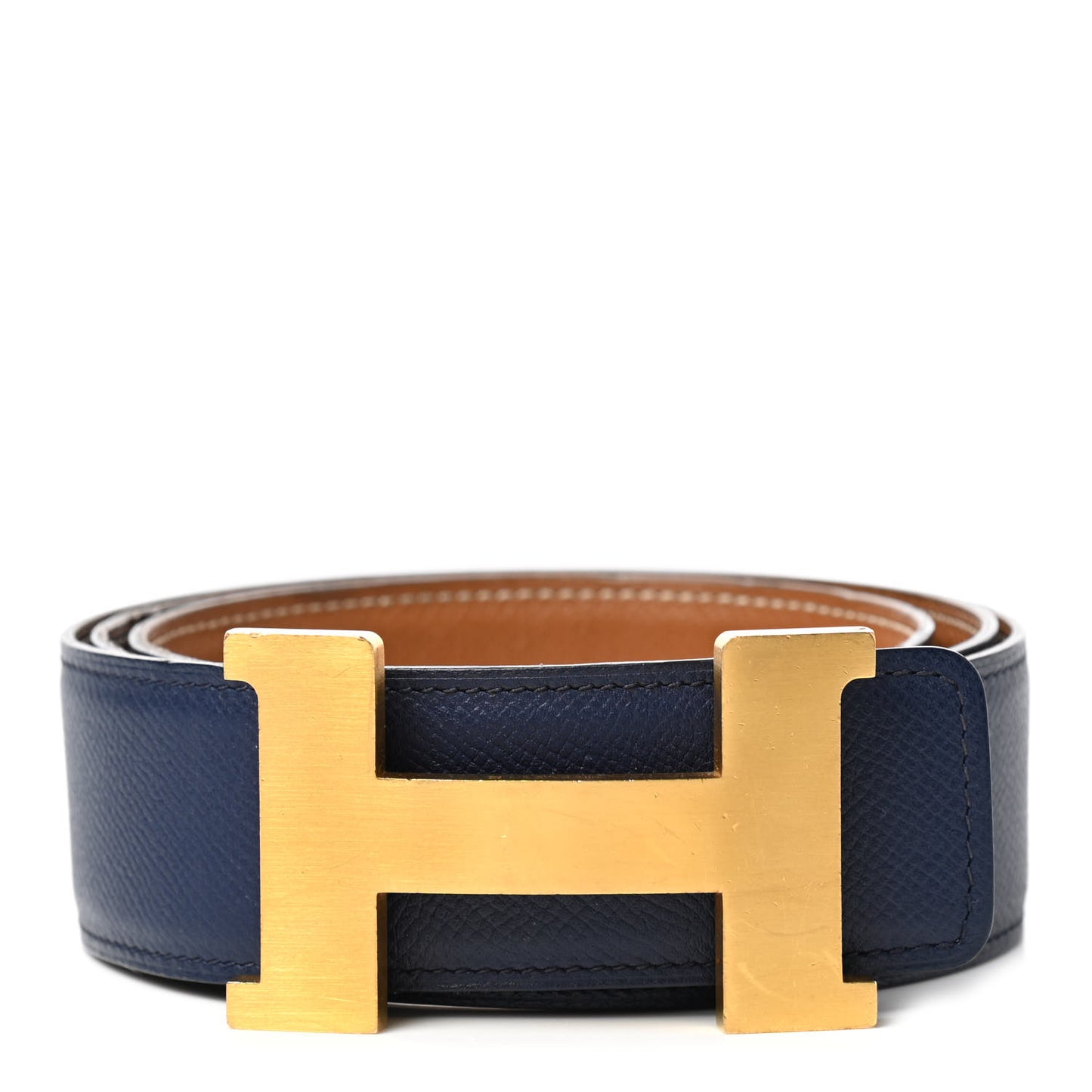 Epsom 38mm Constance H Belt 95 Bleu Saphir Gold