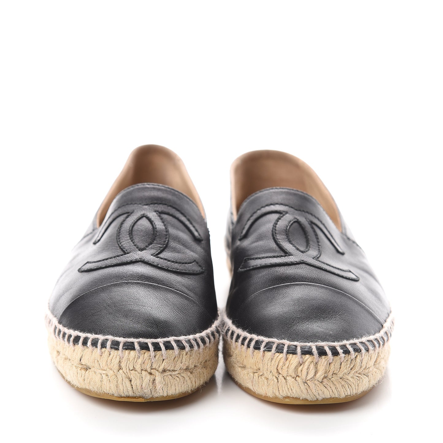 Lambskin CC Espadrilles 38 Black