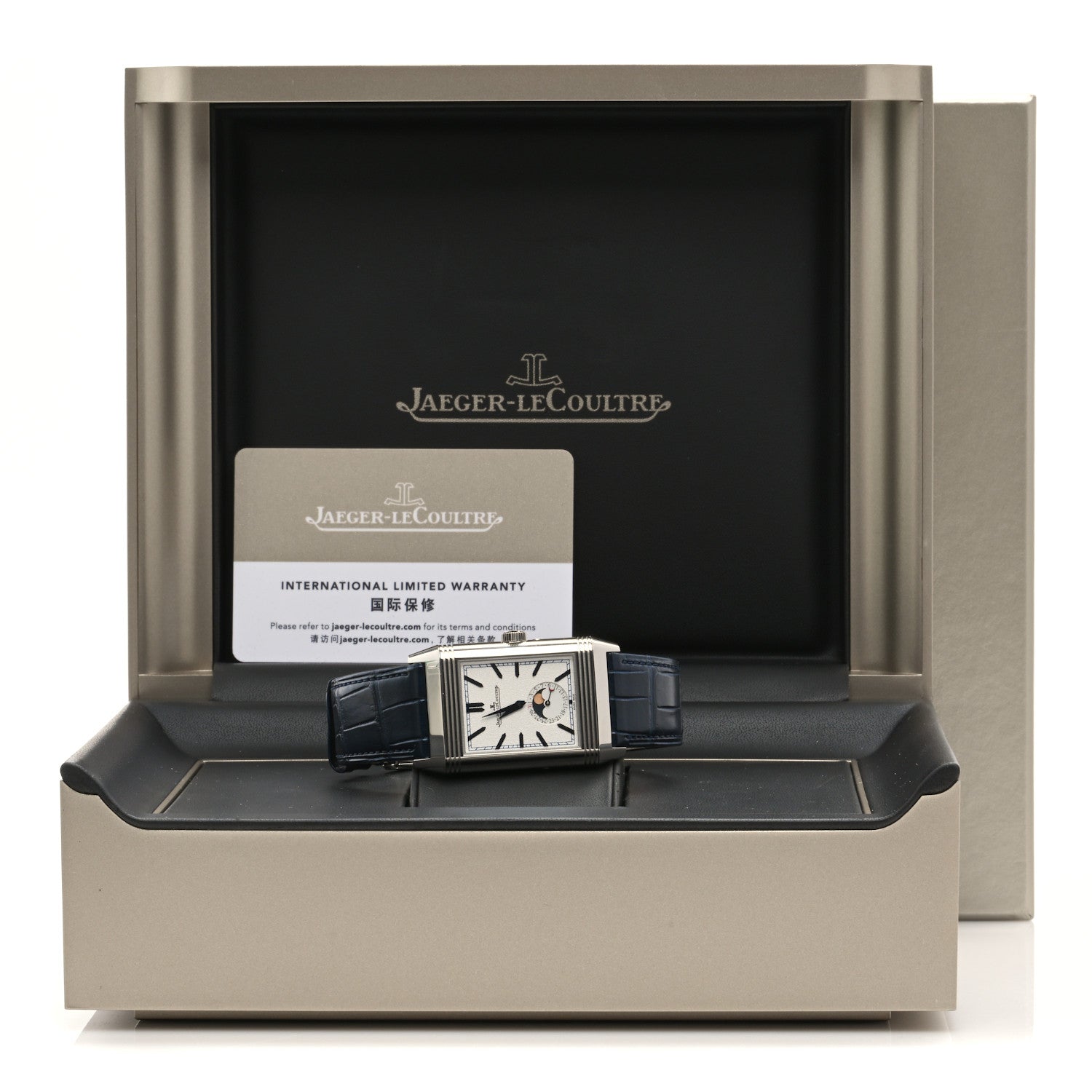 Jaeger-LeCoultre Stainless Steel Alligator 29.9mm Reverso Tribute Moon Manual Winding Watch Q3958420 6 of 6