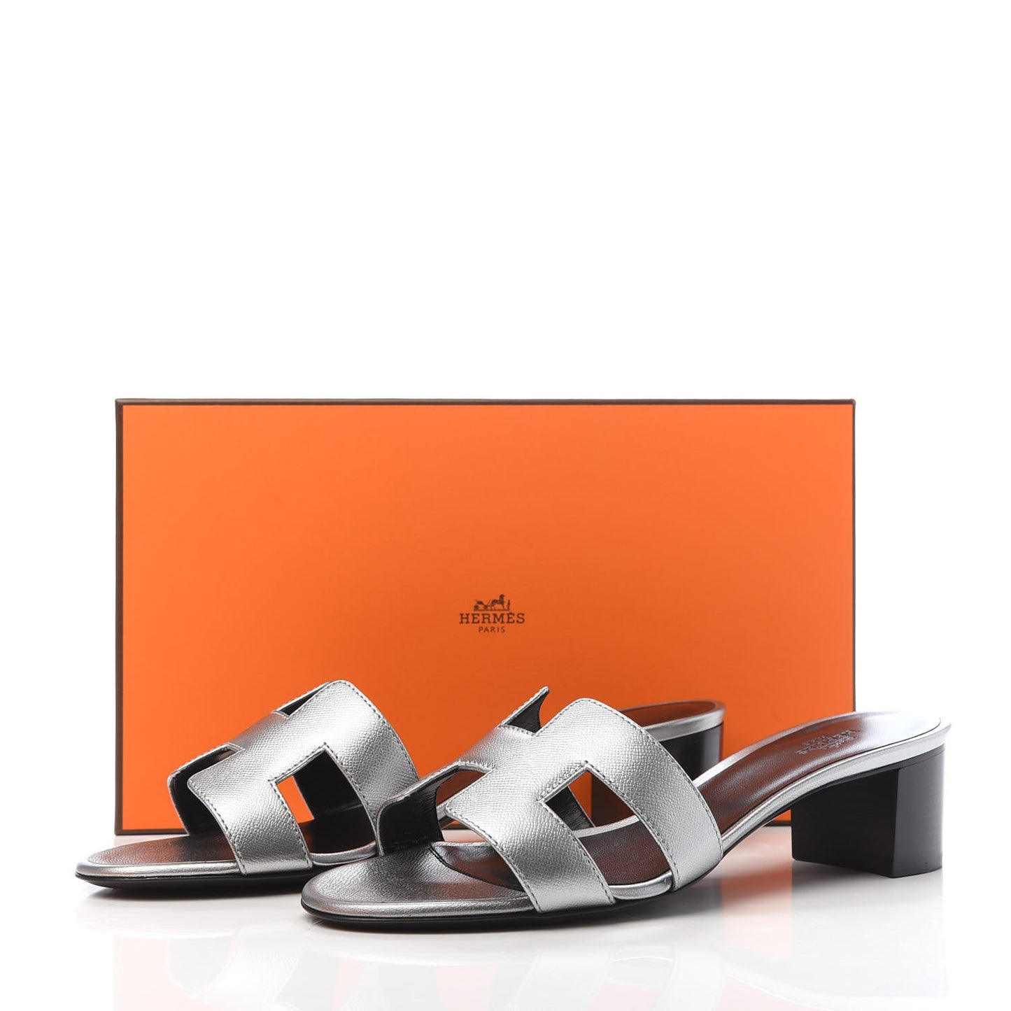 Metallic Epsom Oasis Sandals 38 Argent