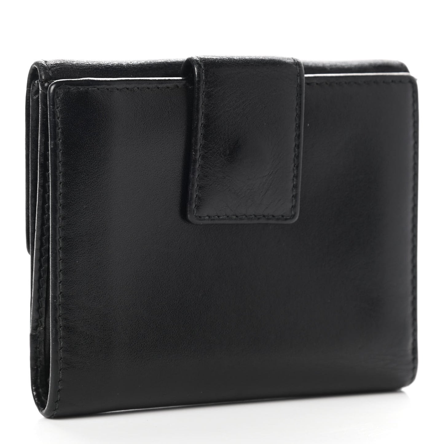 Calfskin Compact Wallet Black