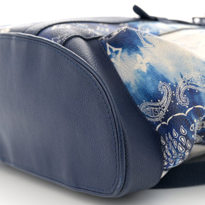 Louis Vuitton Cowhide Monogram Bandana Christopher MM Backpack Blue 9 of 15