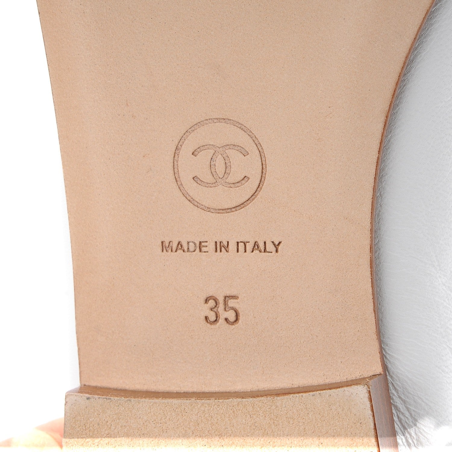Chanel Lambskin Cap Toe Ballerina Flats 35 White Black 7 of 11