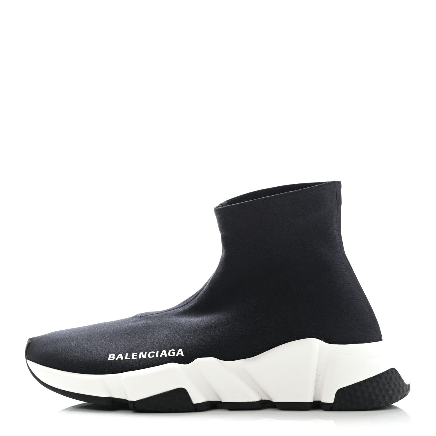 Balenciaga Neoprene Knit Womens Speed Sneakers 35 Black White 1 of 11