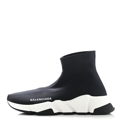 Balenciaga Neoprene Knit Womens Speed Sneakers 35 Black White 1 of 11
