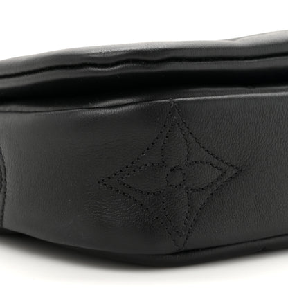 Louis Vuitton Calfskin Bubblegram Wallet On Strap Black 9 of 10