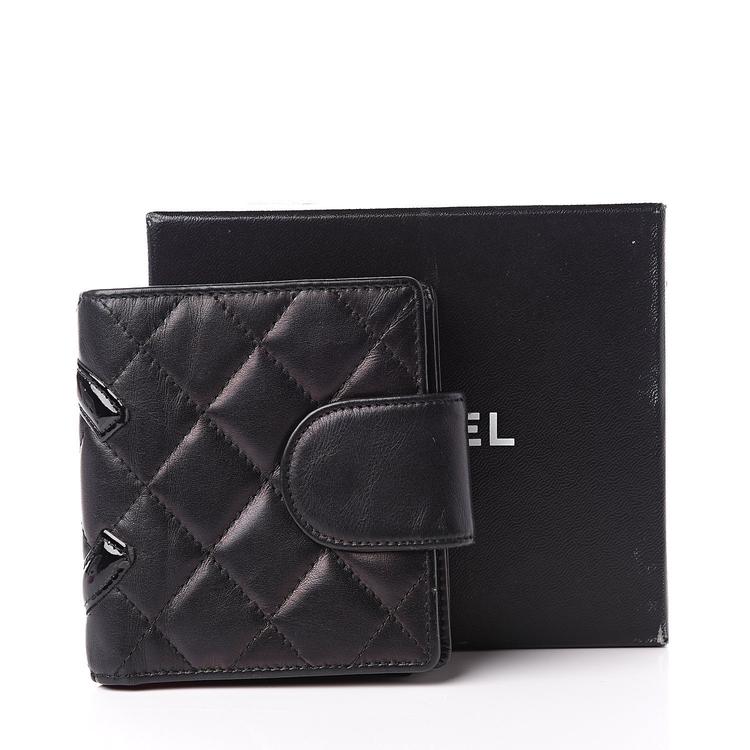 Chanel Calfskin Quilted Cambon Bi-Fold Wallet Black 11 of 11