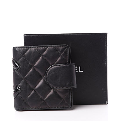 Chanel Calfskin Quilted Cambon Bi-Fold Wallet Black 11 of 11